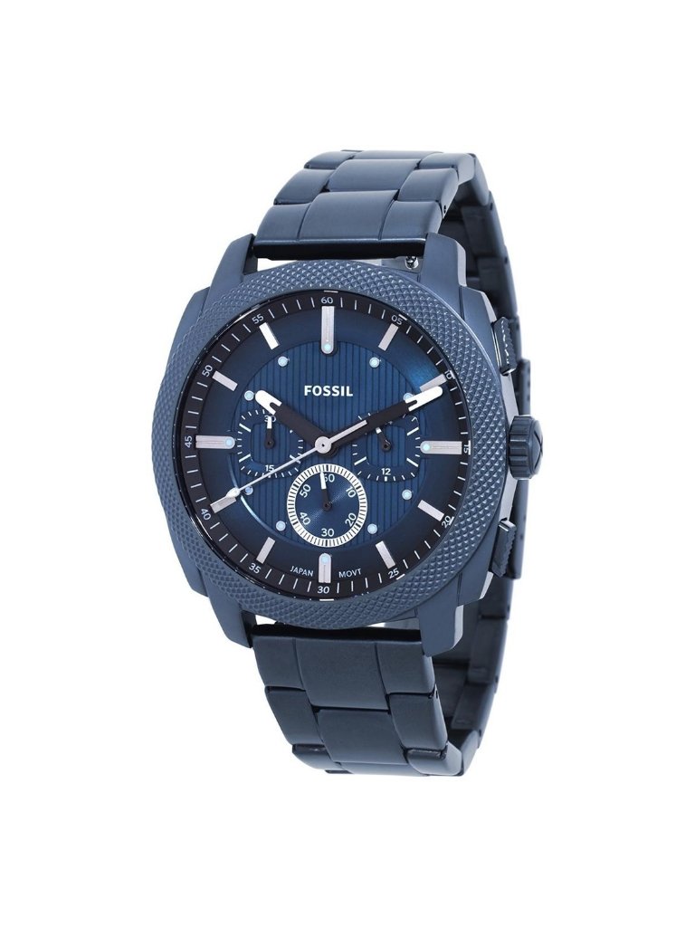 Nwt Fossil Machine Chronograph Quartz Blue Dial Men's Watch